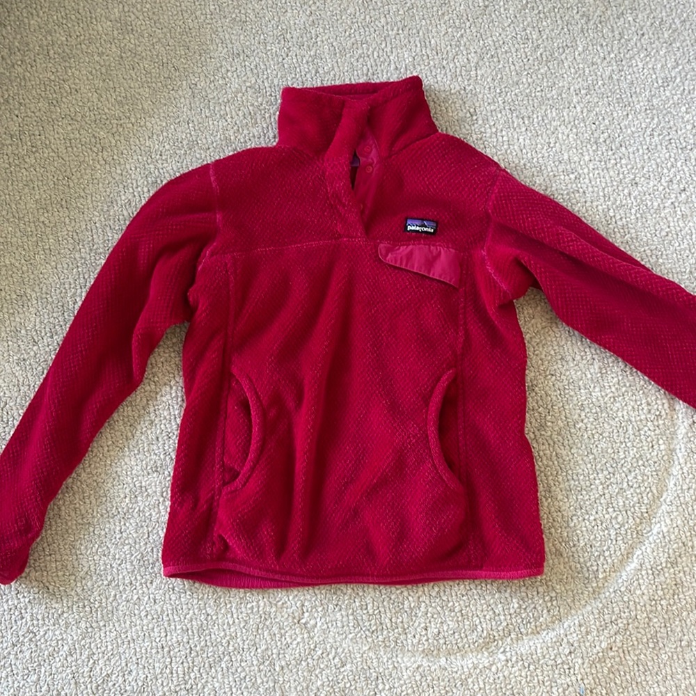 XS- Patagonia Fleece Fuchsia/Red